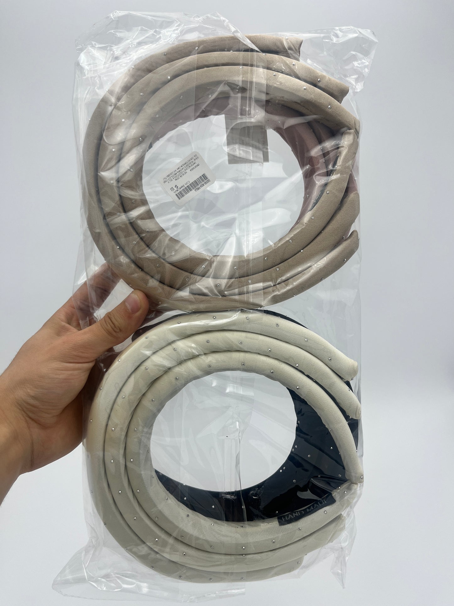Diadema Ancha Forrada Puntos - Paquete de 12 piezas 14.83 c/u