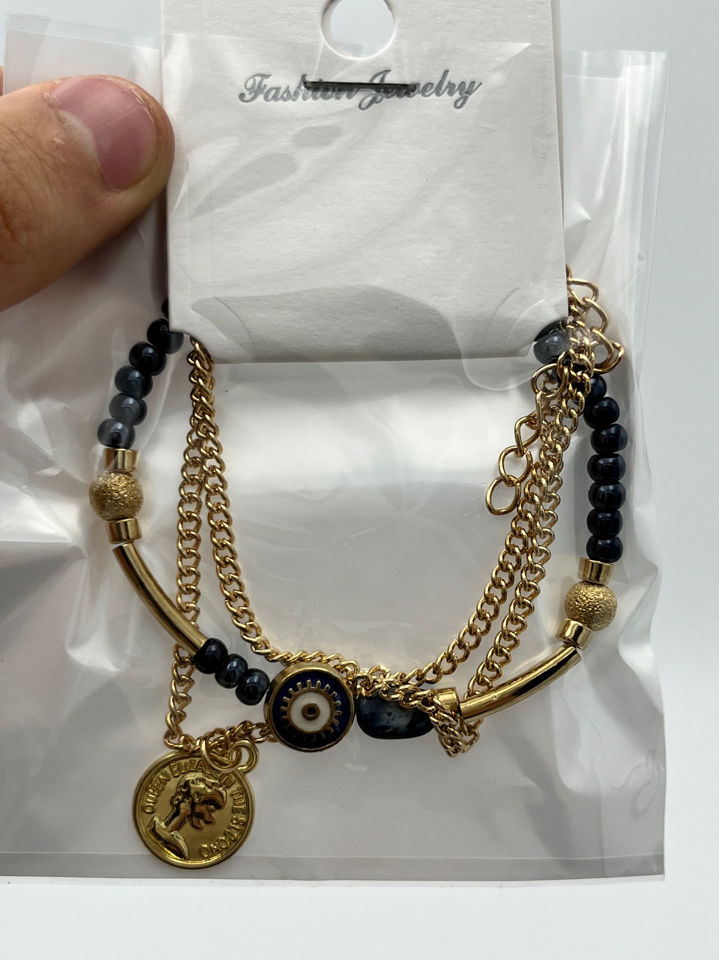 Pulsera c/Piedras y Cuentas - Paquete de 12 piezas $14.08 c/u