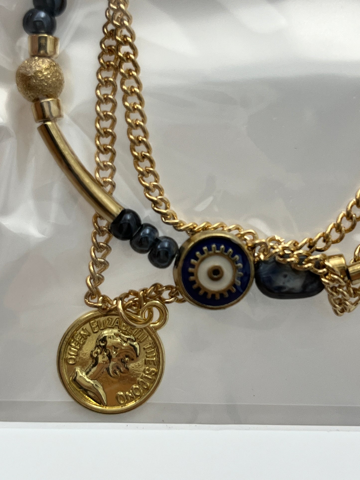 Pulsera c/Piedras y Cuentas - Paquete de 12 piezas $14.08 c/u