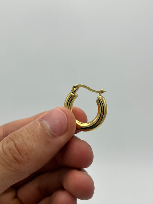 Arete de Acero Inoxidable Aro Clásico - Paquete de 12 piezas $16.33 c/u