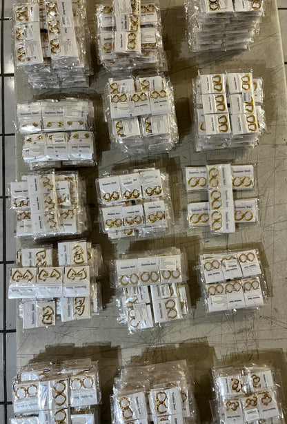Paquetes Mayoristas de Aretes de Acero Inoxidable – Surtido por Docenas