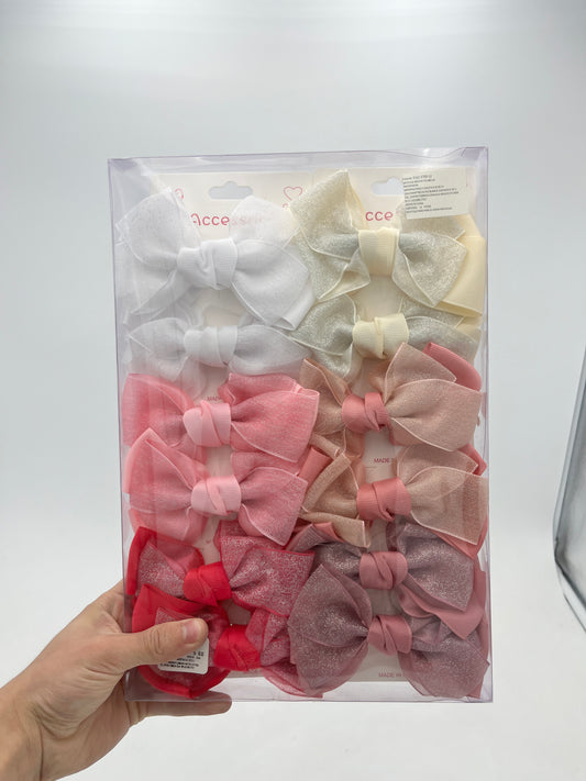 Moño Mediano Colores - Paquete de 12 piezas 7.42 c/u