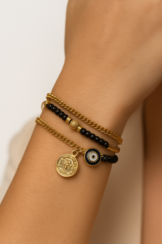 Pulsera c/Piedras y Cuentas - Paquete de 12 piezas $14.08 c/u