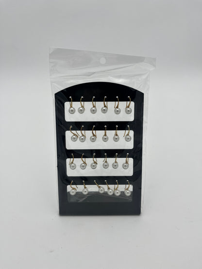 Arete Perla - Paquete de 12 pares 7.08 c/u